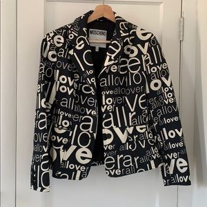Moschino letters jacket in size 42